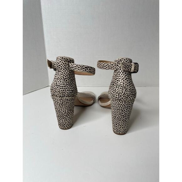 The Brooke Ankle-Strap Sandal in Spot Dot Calf Hair Womens Size 7.5 - Picture 4 of 6